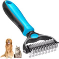 2-in-1 Pet Grooming Rake & Dematting Comb